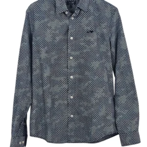 Camisa Armani Jeans Hombre Estampado Geométrico – Regular Fit Talla M