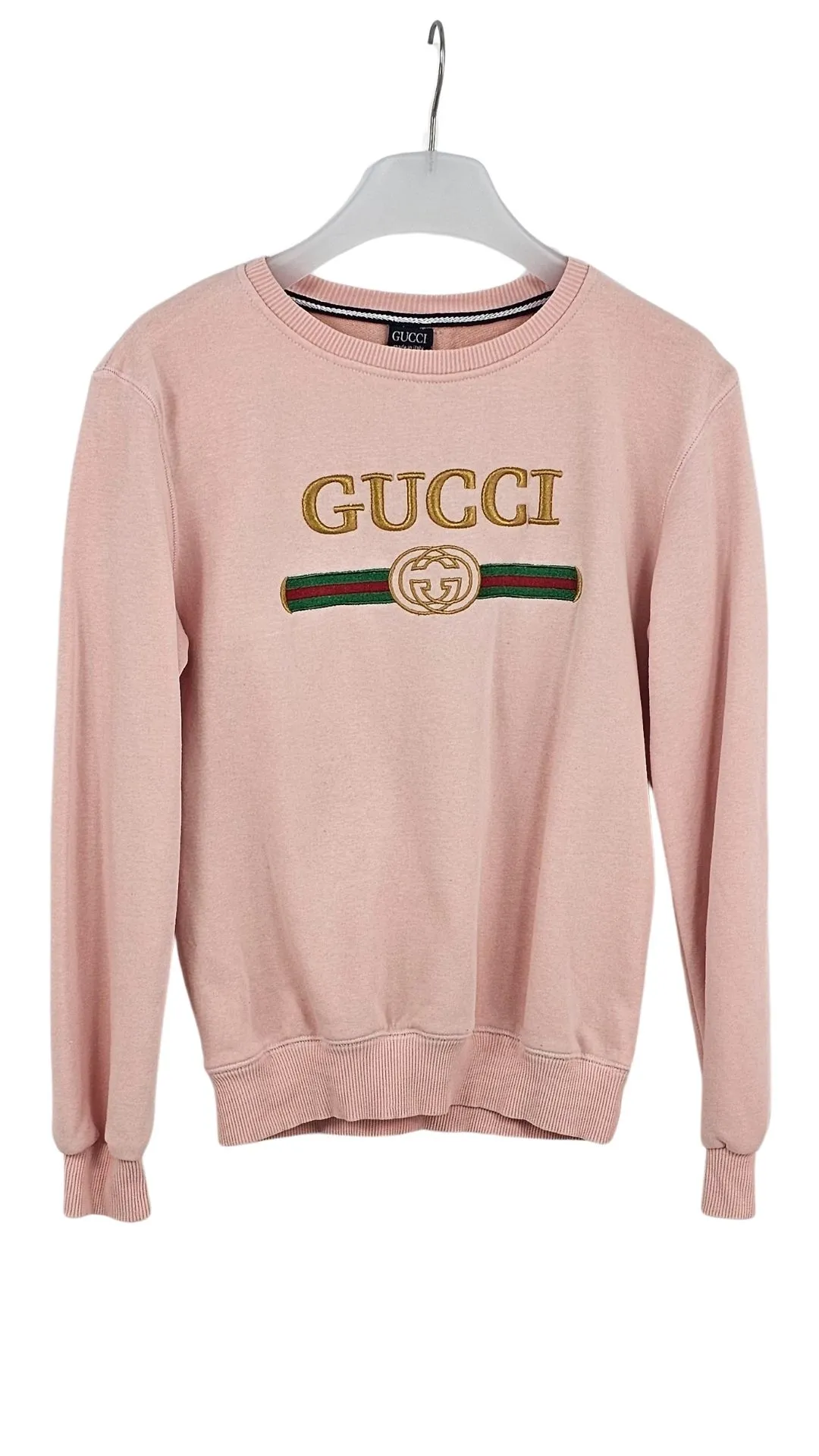 Sudadera Vintage Mujer Rosa Logo Bordado – Estilo 90s Bootleg Talla M