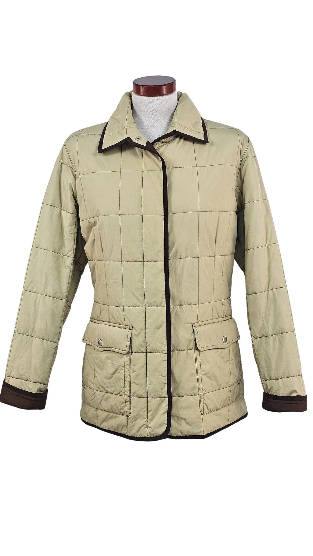 Chaqueta Acolchada Burberry London Beige – Vintage Talla 42 (L)