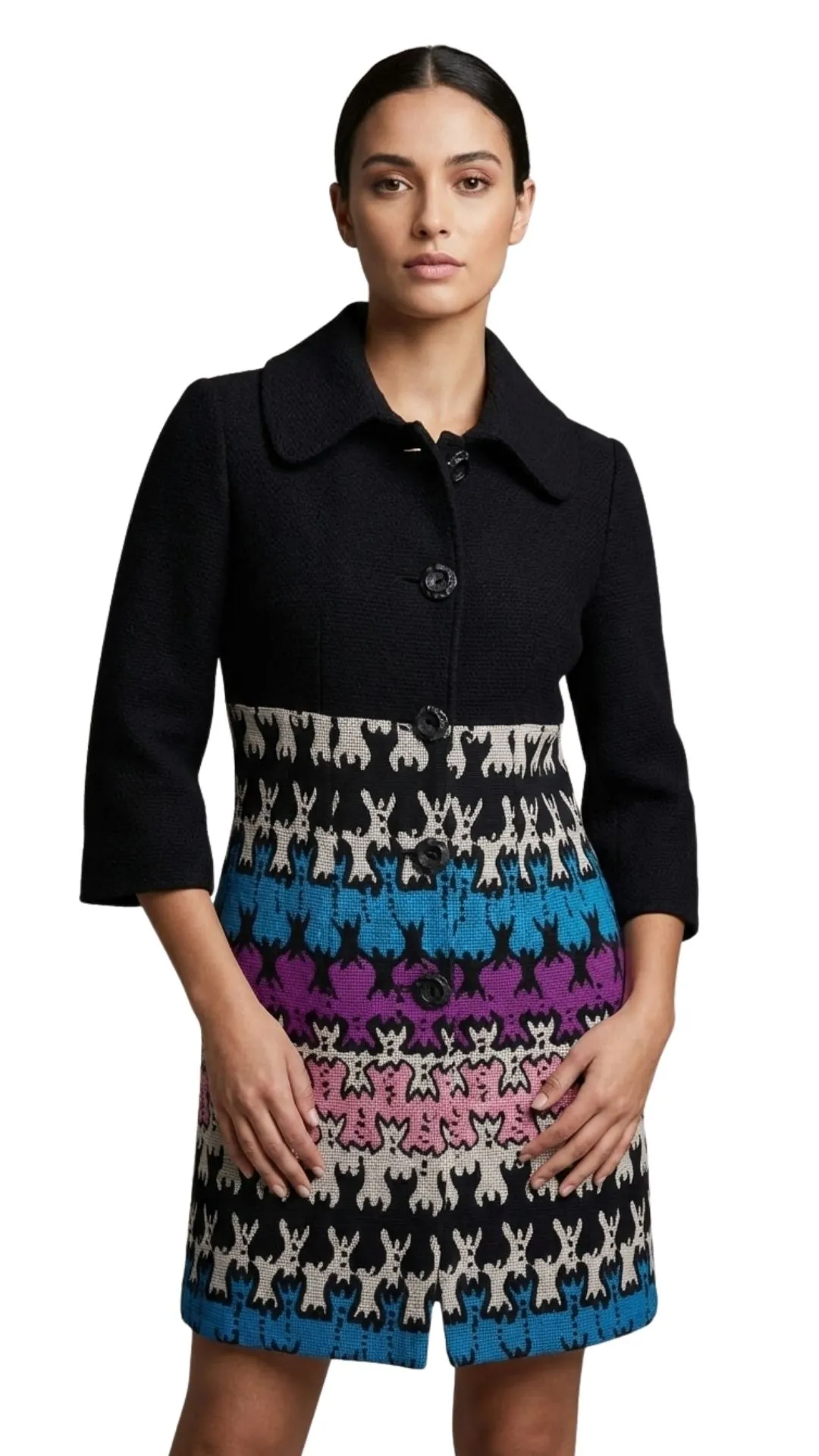 Abrigo D&G Dolce & Gabbana Vintage Tapiz Multicolor – Talla S - Imagen 2