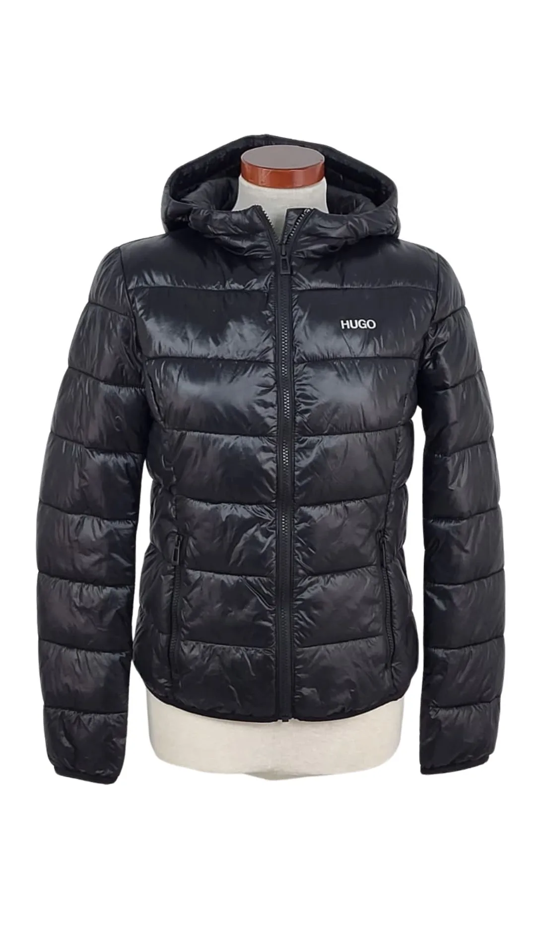 Chaqueta Acolchada HUGO Hugo Boss Mujer Negra – Capucha Talla M