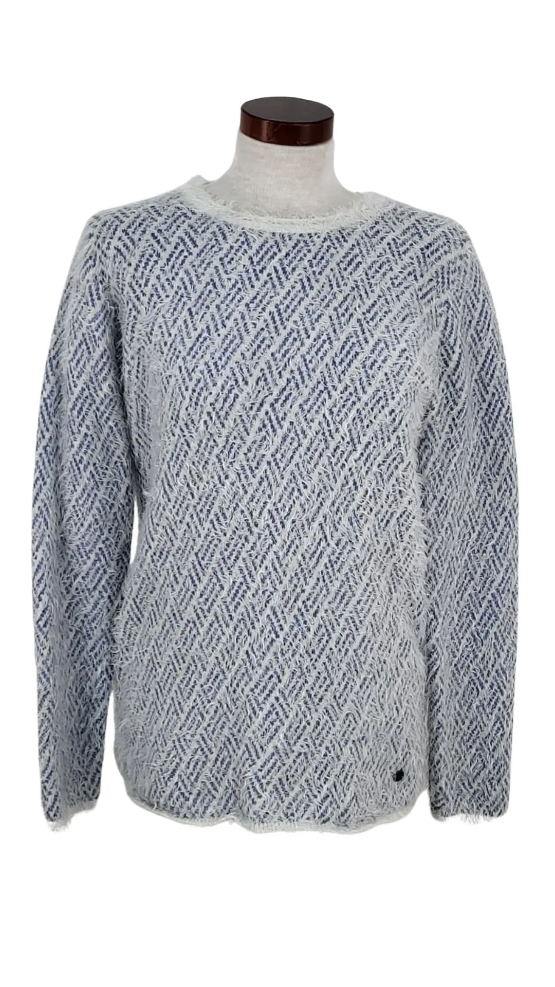 Jersey Tom Tailor Mujer Azul Textura Pelito – Geométrico Talla L