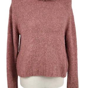 Jersey Jean Pascale Mujer Rosa Bouclé – Cuello Alto Talla S