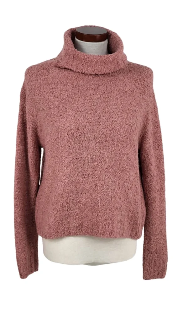 Jersey Jean Pascale Mujer Rosa Bouclé – Cuello Alto Talla S