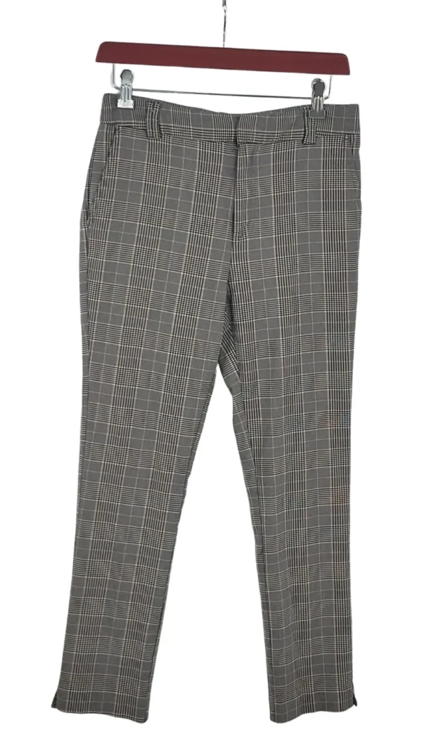 Pantalón Stradivarius Mujer Cuadros Gris – Talla 40 (Ver Medidas)