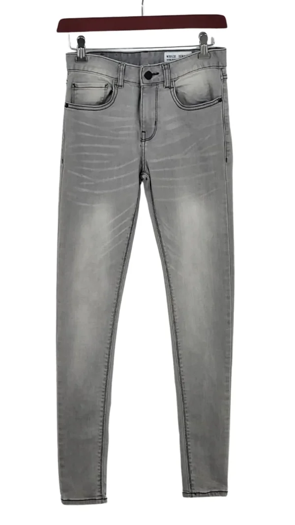 Jeans Denim Co. Mujer Gris Super Skinny – W30 (Ver Medidas: Talla XS/S)