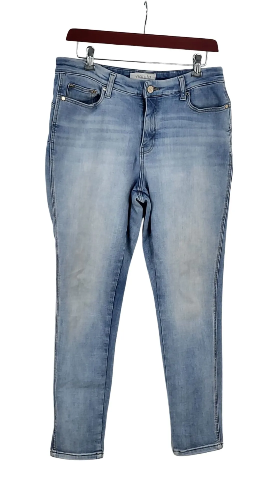 Jeans Violeta by Mango Mujer Azul Claro – Corte Slim Talla 40