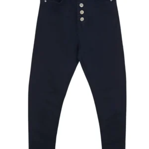 Jeans Denim Life Negro Botones Vistos – Tiro Alto Talla 36 (Medidas XS)