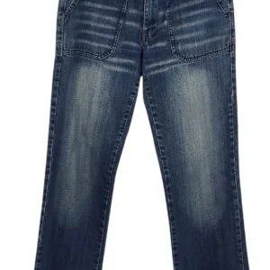 Jeans Estilo Utility Mujer Azul – Bolsillos Parche Talla 38 (M)