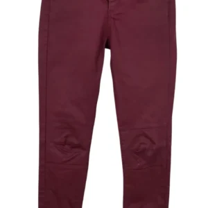 Pantalón Cache Cache Mujer Rojo Cereza Biker – Efecto Encerado Talla 36