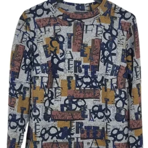 Jersey Gianna Mae Mujer Gris Estampado Letras – Talla 44 (XL)