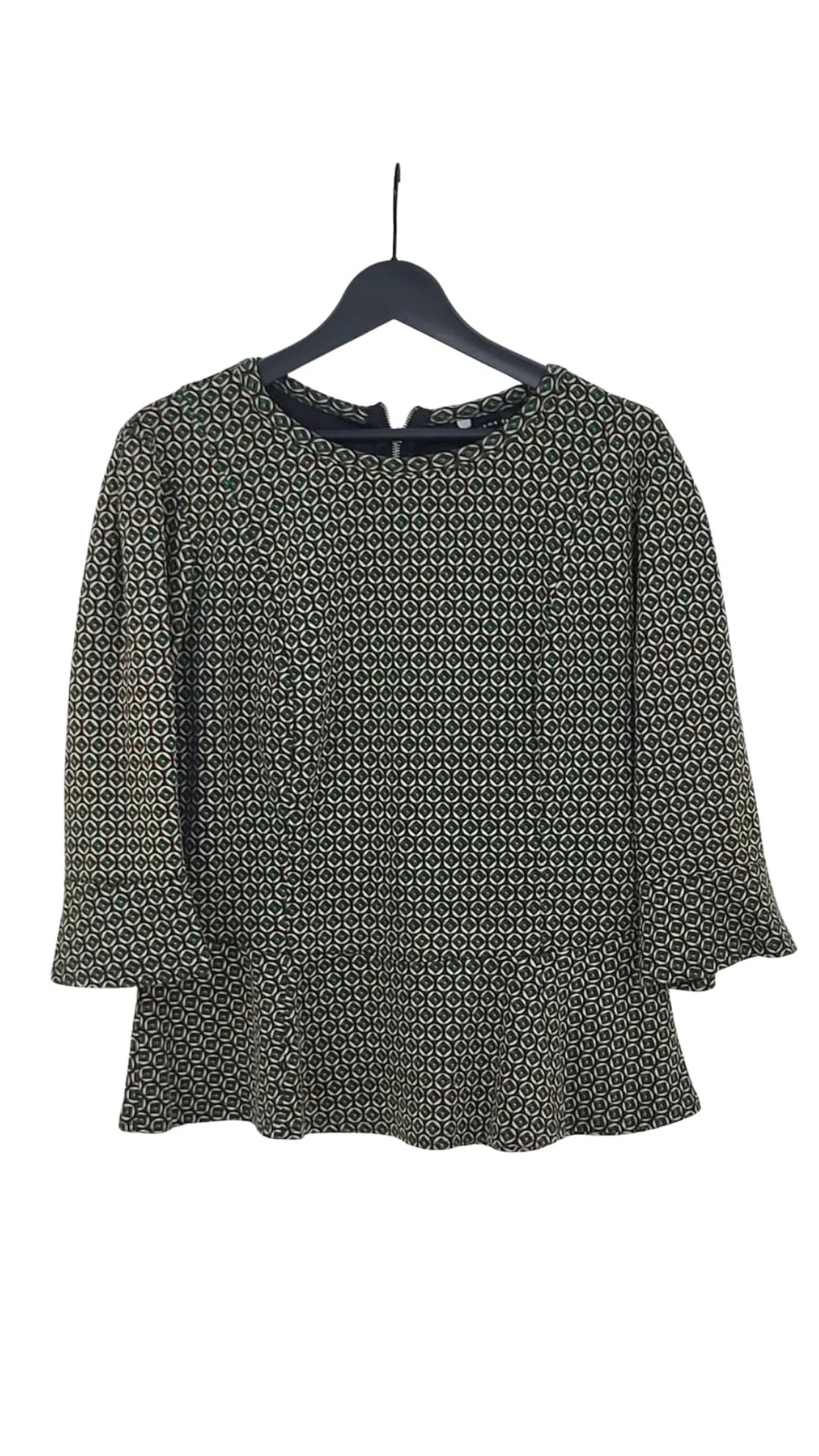 Top Crème de la Crème Mujer Geométrico Peplum – Talla XL