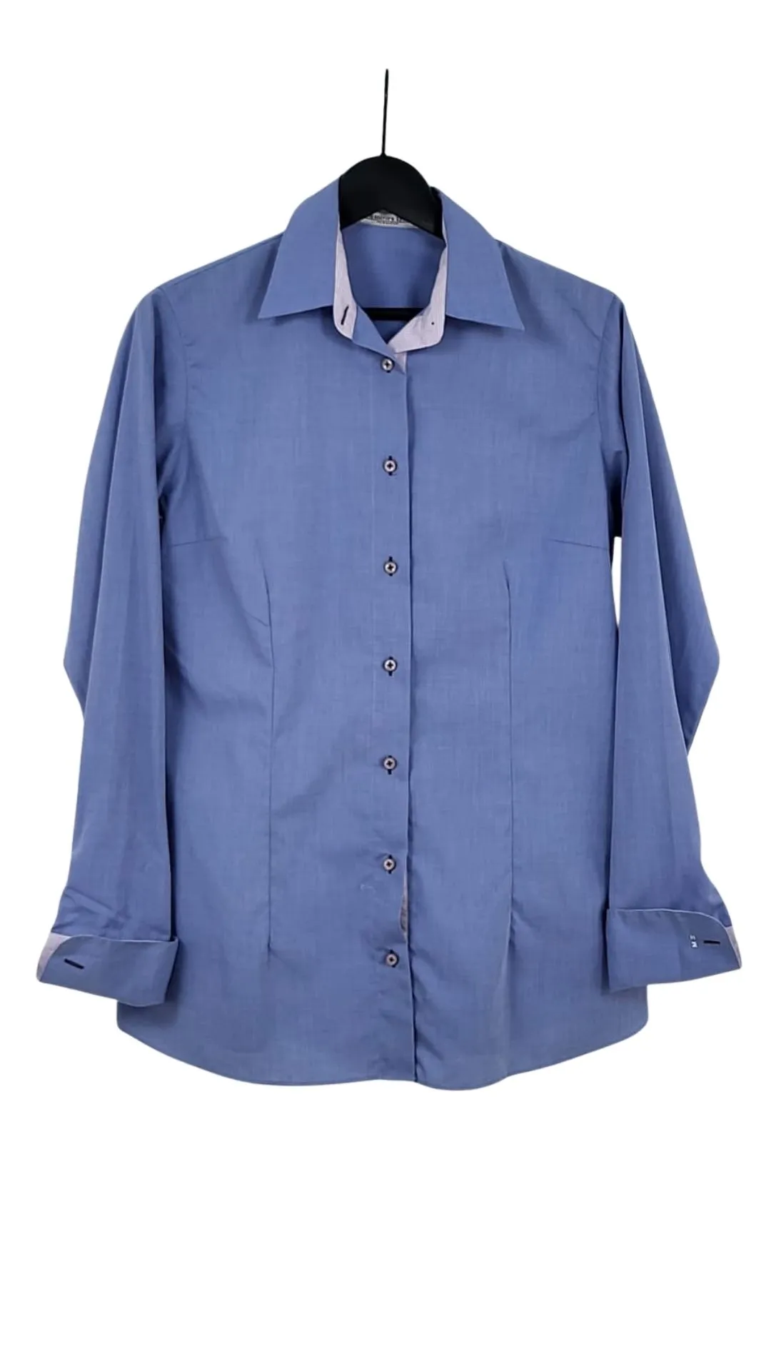 Camisa Su Misura 1911 Mujer Azul Detalles Vichy – Talla L