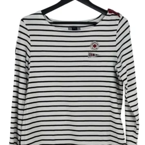 Camiseta Marinera Terre de Marins Mujer Rayas y Coderas – Talla M (T3)