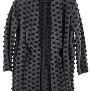 Abrigo Cote à Cote Mujer Gris Lunares Texturizados – Made in Italy Talla L