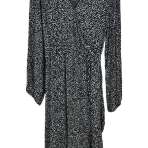 Vestido Largo Garcia Mujer Negro Estampado Manchas – Cruzado Talla XL