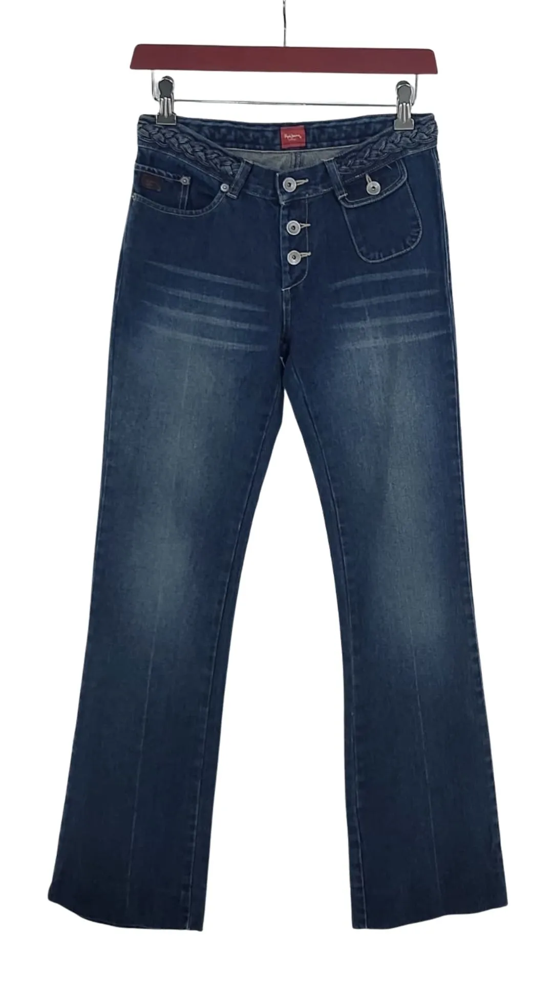Vaqueros Pepe Jeans Mujer Bootcut Cintura Trenzada – Talla S (36)