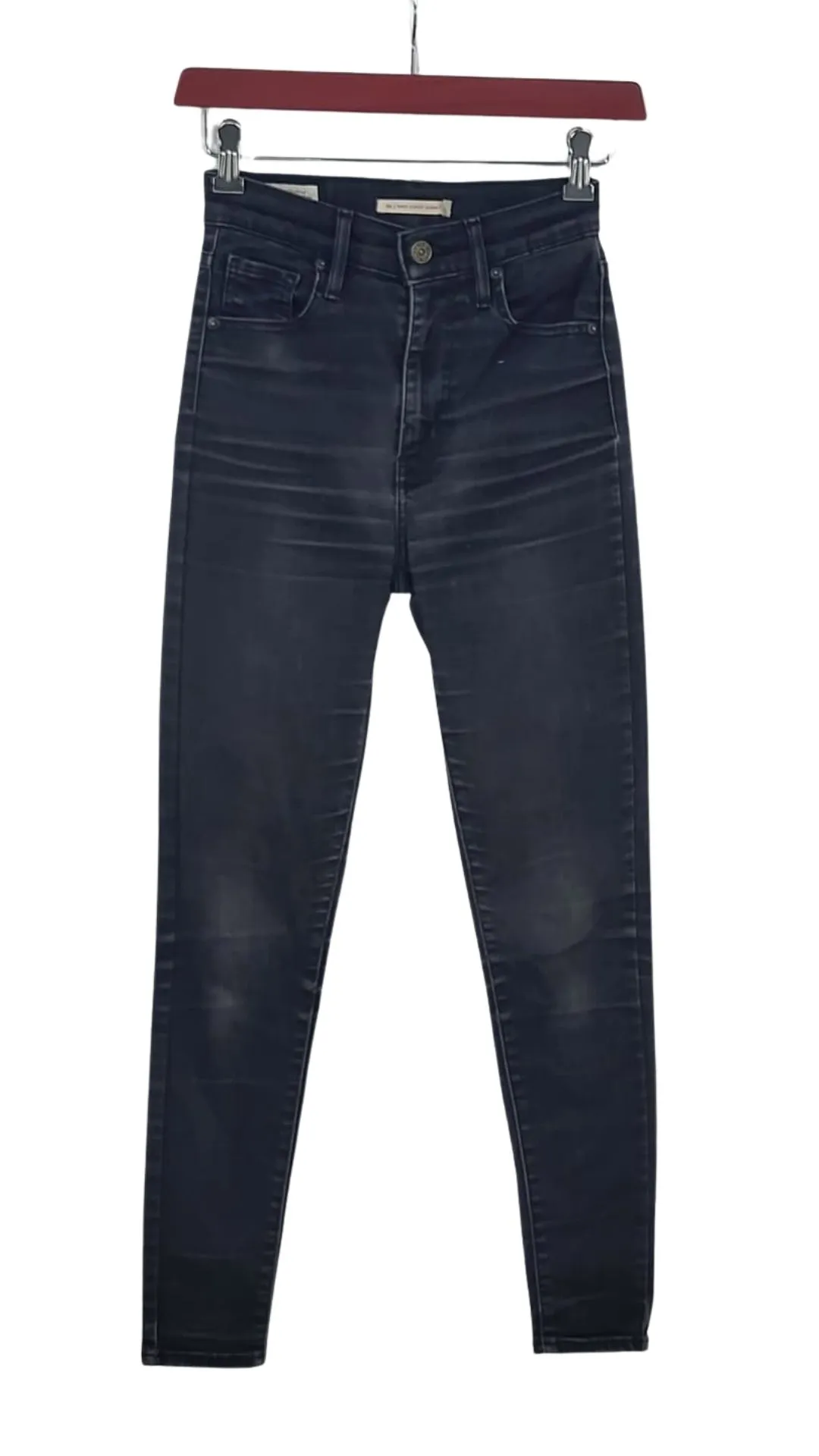 Vaqueros Levi's Premium Mile High Super Skinny Negro Lavado – Talla W25 (XS)