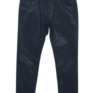 Pantalón Pescara Mujer Negro Efecto Piel Serpiente – Talla M (38)