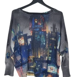 Jersey Selección Reusa Mujer Estampado Ciudad Noche Manga Murciélago – Talla L