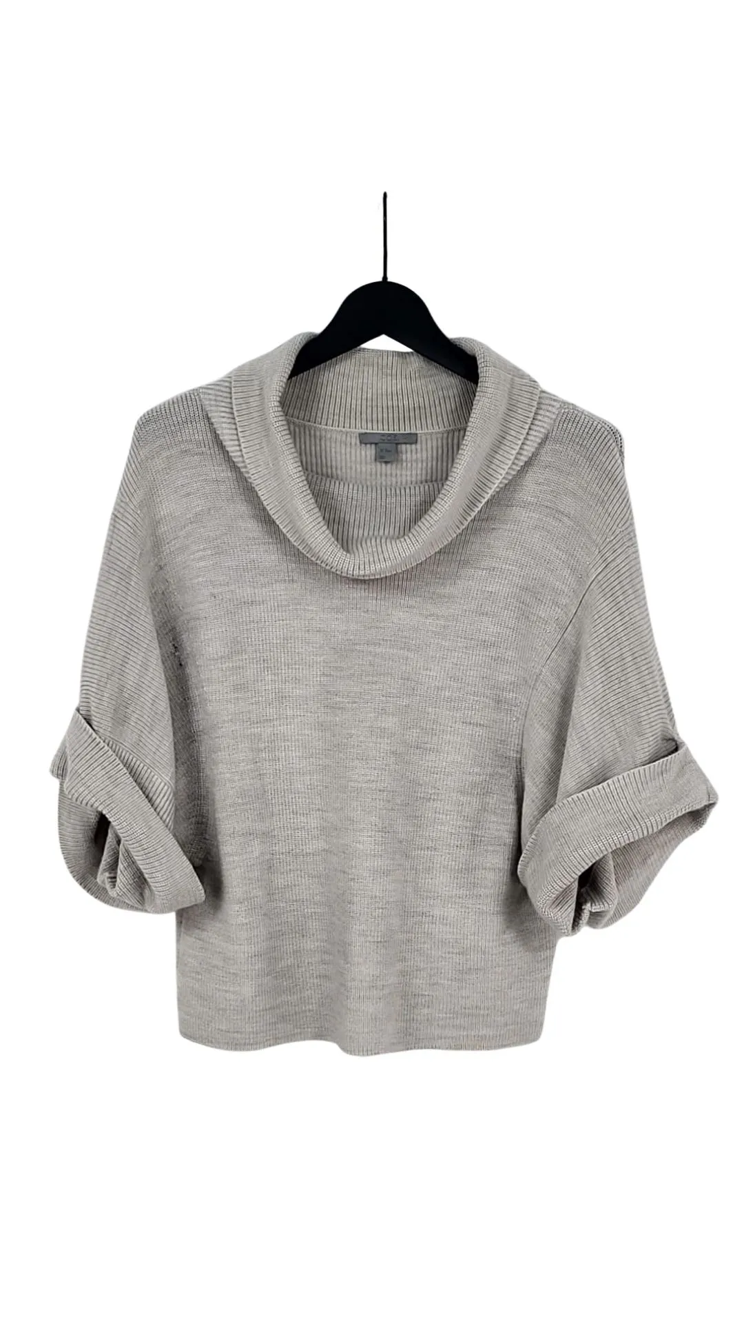 Jersey COS Mujer Gris Claro Cuello Desbocado Manga Kimono – Talla XS