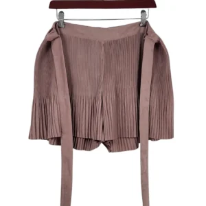 Falda Pantalón Zara Mujer Rosa Palo Plisada Efecto Antelina – Talla XL