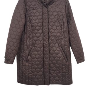 Abrigo Largo Acolchado B. Mujer Marrón Chocolate Sin Plumas – Talla 4XL (48)