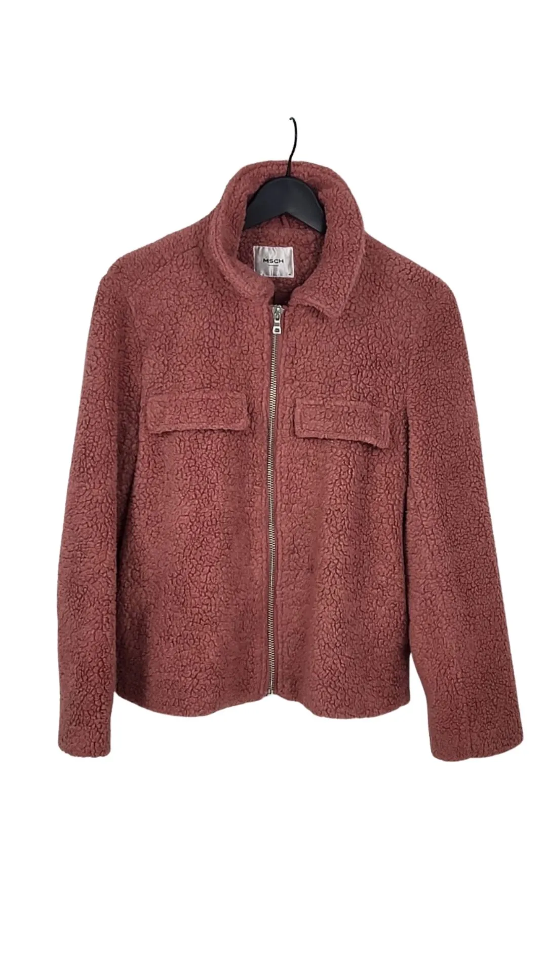 Chaqueta MSCH Copenhagen Mujer Rosa Teddy Borreguillo – Talla M