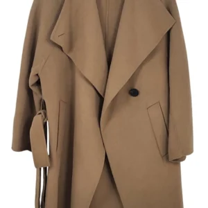 Abrigo Zara Woman Mujer Camel Estilo Bata con Cinturón – Talla M