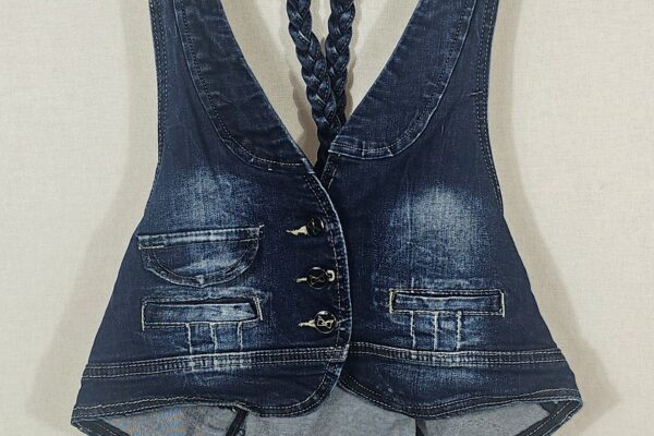 chaleco azul denim